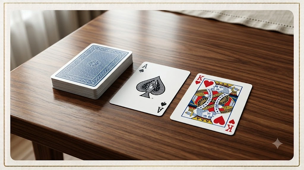 Deck of playing cards used for the War card game.